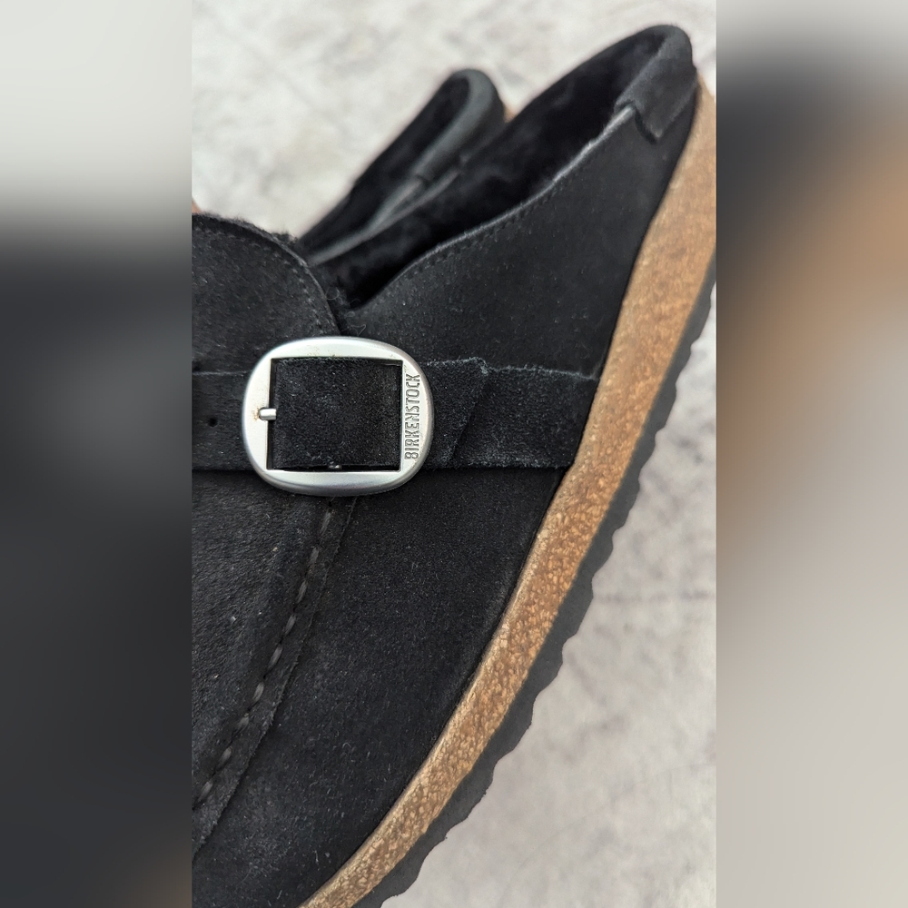 Birkenstock Black Buckley genuine shearling Size 40 - Picture 16 of 16